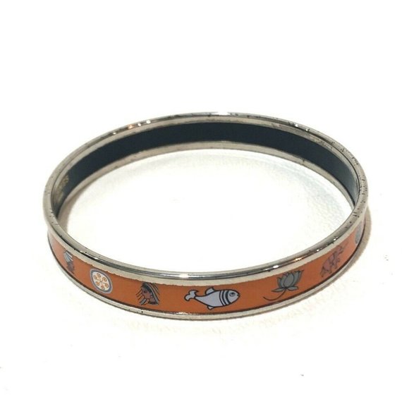 HERMES  Emaille PM Cloisonne Bangle Bracelet - Picture 3 of 4